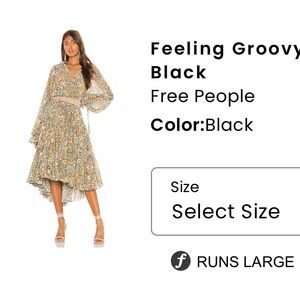 Feeling Groovy Maxi Dress in Black - free people XS